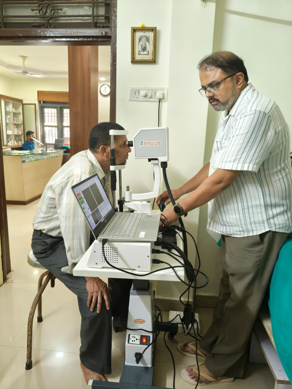 Doctor at consultation desk